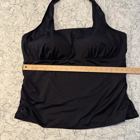Lands End Swimsuit Womens Plus Size 26W Black Tankini 2 Piece RETRO PINUP - Picture 5 of 15